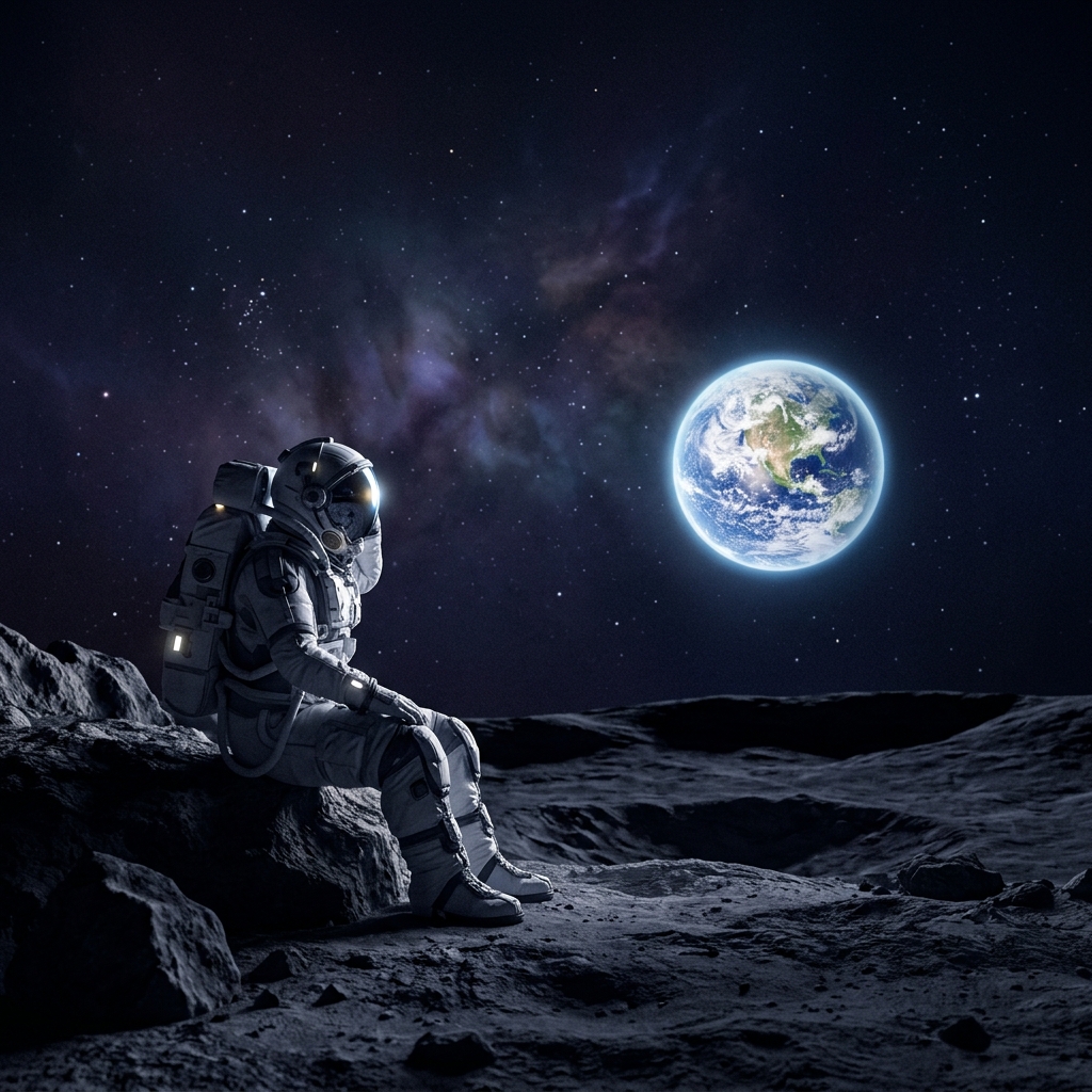 Astronaut on the moon